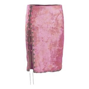 DES_PHEMMES Embroidered Velvet Mini Skirt - IT 38
